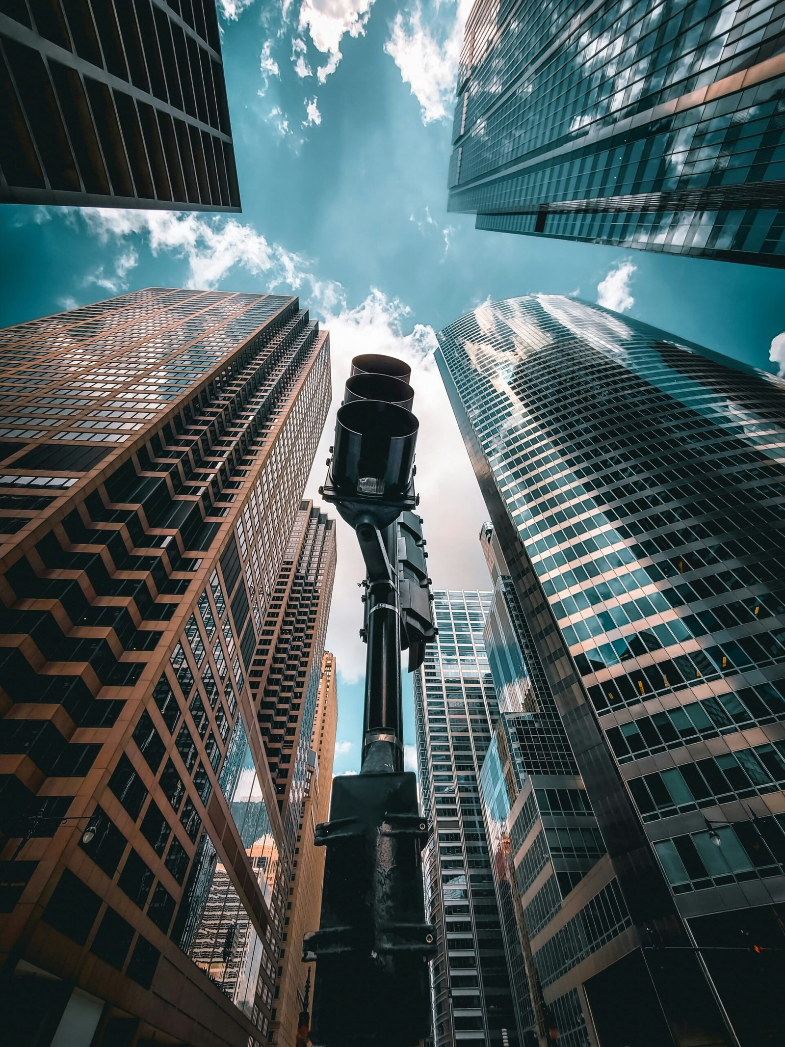 low-angle photography of buildings